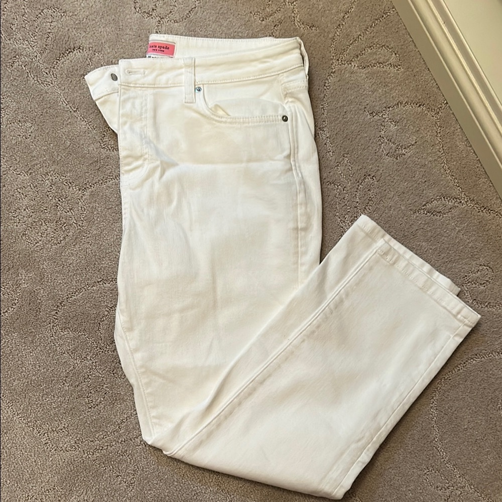 Kate Spade White Straight Leg Jeans